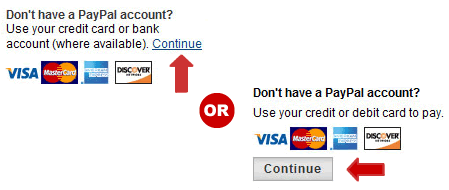 You do not need a PayPal account example picture